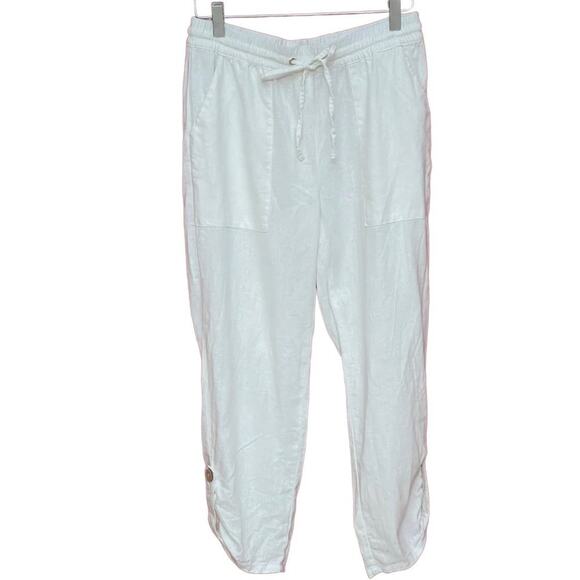 Jules & Leopold Casual Linen Button bottom Capri Size S/P - Picture 1 of 5